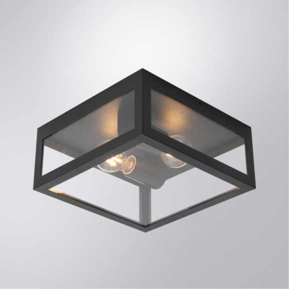 Уличный потолочный светильник Arte Lamp A4569PF-2BK BELFAST IP44 под лампы 2xE27 60W