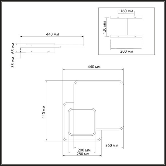 Светильник LED 60Вт 3000-6000К IP20 пульт ДУ Sonex PINE 7737/60L