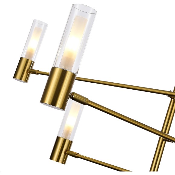 SL1239.303.08 Люстра потолочная ST-Luce Латунь/Белый, Прозрачный G9 8*5W 4000K VITRA