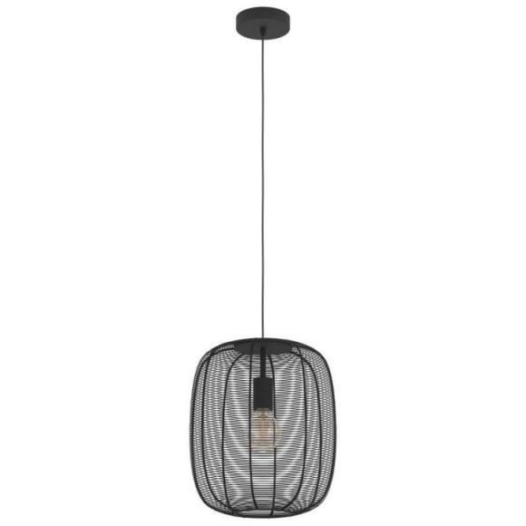 43965 Подвесной светильник (люстра) RINROE, 1X40W (E27), ?325, сталь, черный 43965 Подвесной светильник (люстра) RINROE, 1X40W (E27), ?325, сталь, черный