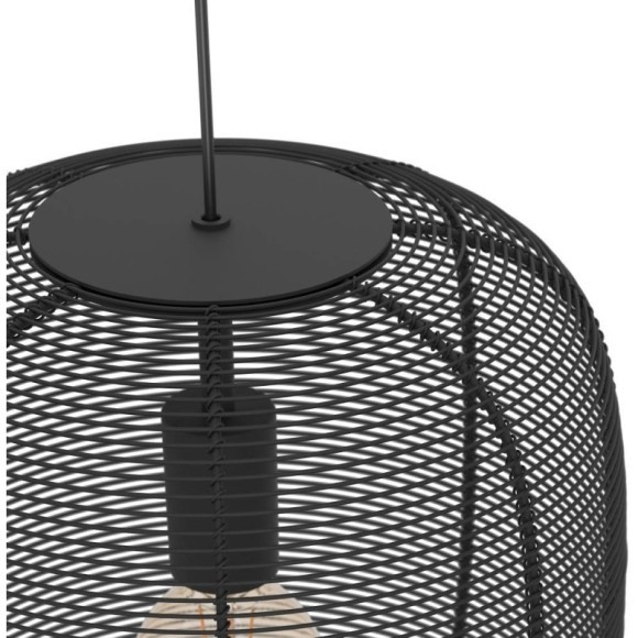 43965 Подвесной светильник (люстра) RINROE, 1X40W (E27), ?325, сталь, черный 43965 Подвесной светильник (люстра) RINROE, 1X40W (E27), ?325, сталь, черный