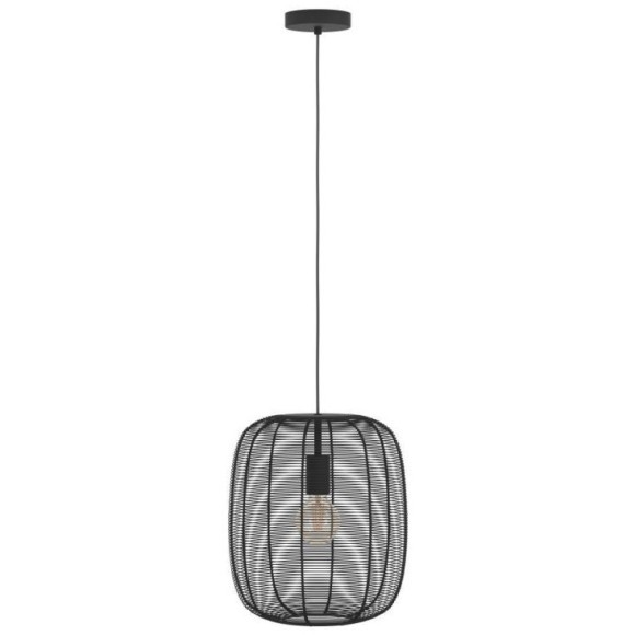 43965 Подвесной светильник (люстра) RINROE, 1X40W (E27), ?325, сталь, черный 43965 Подвесной светильник (люстра) RINROE, 1X40W (E27), ?325, сталь, черный