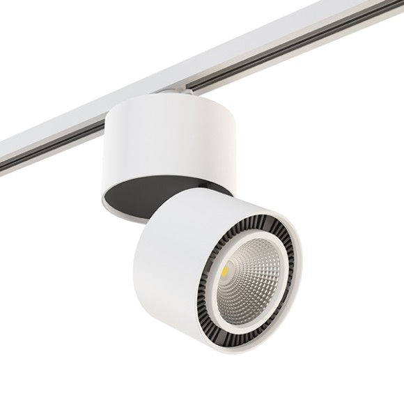 Однофазный двужильный светодиодный трековый светильник Lightstar A1T213850 Forte Muro 3000К 3400Лм CRI80+ 30° 40Вт Однофазный двужильный светодиодный трековый светильник Lightstar A1T213850 Forte Muro 3000К 3400Лм CRI80+ 30° 40Вт