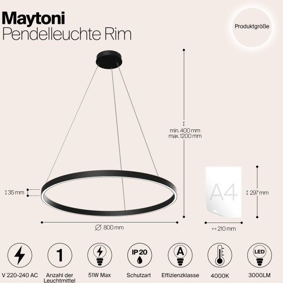 Подвесной светильник Maytoni MOD058PL-L42B4K