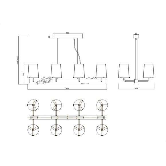 Подвесной светильник Maytoni MOD040PL-08CH