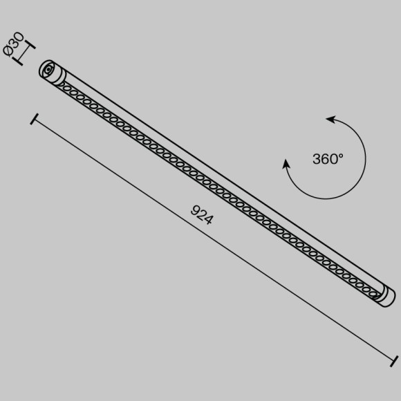 Светильник Points для системы освещения Maytoni Shelf 1900лм RA90 3000К 24Вт 24° C149CL-L900-24W3K-B