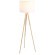 Напольный светильник (торшер) на деревянной треноге с тканевым абажуром под лампу Е27 Freya Tree FR5495FL-01W