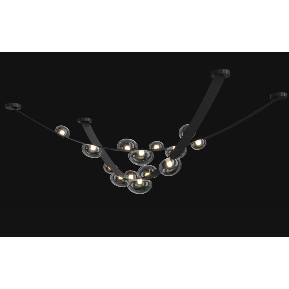 BOSQUE SP7 L3000 BLACK/TRANSPARENT 0270/207 Crystal Lux Чёрный подвесной светильник с прозрачными/матовыми стеклянными плафонами, LED 35 Вт, 3000 К, 2800 Лм, IP20, 220 В BOSQUE SP7 L3000 BLACK/TRANSPARENT 0270/207 Crystal Lux Чёрный подвесной светильник с прозрачными/матовыми стеклянными плафонами, LED 35 Вт, 3000 К, 2800 Лм, IP20, 220 В