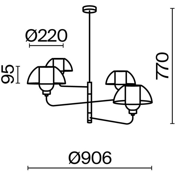 Подвесной светильник Maytoni MOD177PL-04B