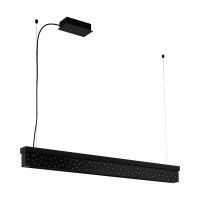 39826 AUROTONELLO Светодиодный диммируемый подвес с TRIAC, 48Вт, 5900Лм, 3000К, черный, металл/стекло