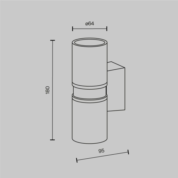 Настенный светильник (бра) Outdoor O582WL-02BS Настенный светильник (бра) Outdoor O582WL-02BS