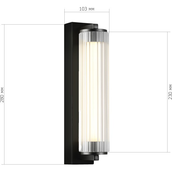 SL6224.401.01 Светильник настенный ST-Luce Черный/Прозрачный LED 1*8W 4000K BAMBOO SL6224.401.01 Светильник настенный ST-Luce Черный/Прозрачный LED 1*8W 4000K BAMBOO