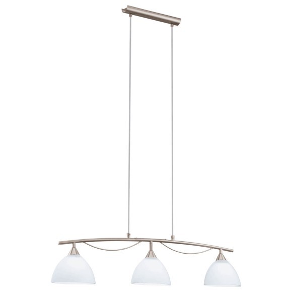 91275 PISTOIA Люстра потолочная с тремя лампами G9, 120Вт, никель, стекло