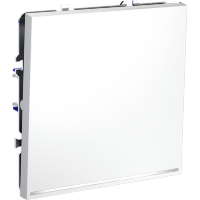 Проходной переключатель встраиваемый VOLTUM S70 одноклавишный с подсветкой 10А, (белый матовый)