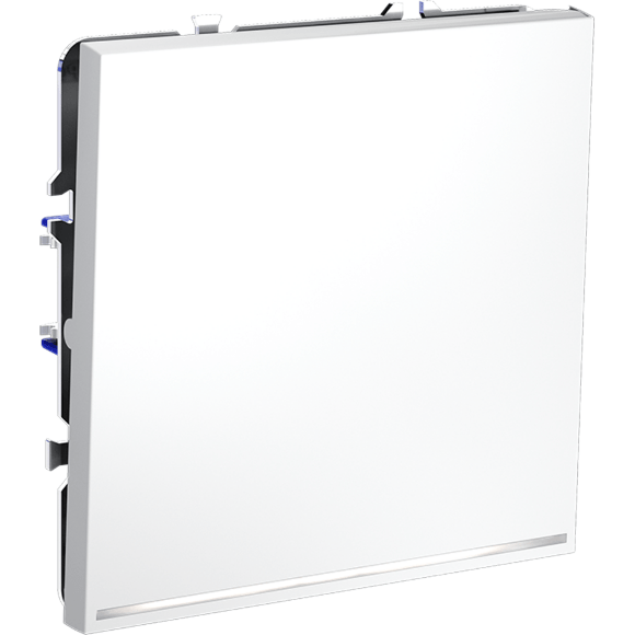 Проходной переключатель встраиваемый VOLTUM S70 одноклавишный с подсветкой 10А, (белый матовый)