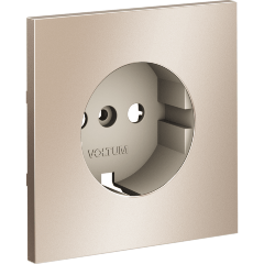 Накладка для розетки с заземлением, S70 Metal (платина)