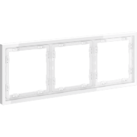 Рамка пластиковая VOLTUM S70 на 3 поста, (белый глянцевый)