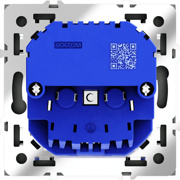 Розетка встраиваемая VOLTUM S70 с заземлением и защитными шторками, 16А, с USB, A+A, (графит)