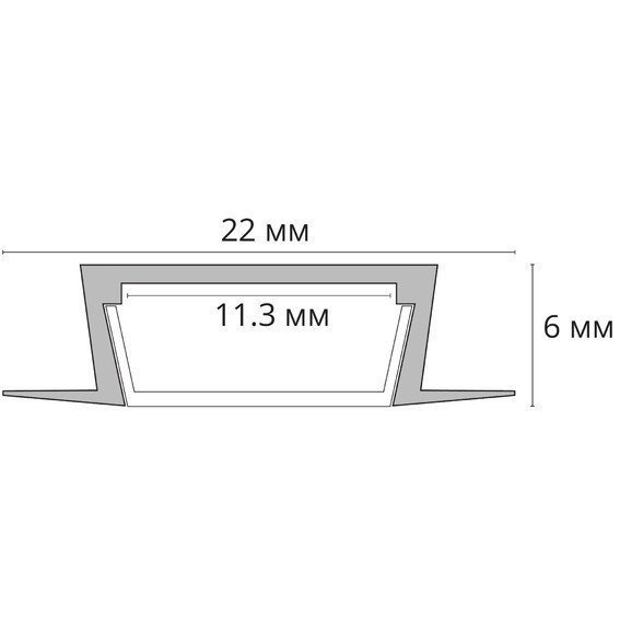 Профиль встраиваемый для лент шириной не более 10мм Arte Lamp INTEGRATION A220605R Профиль встраиваемый для лент шириной не более 10мм Arte Lamp INTEGRATION A220605R