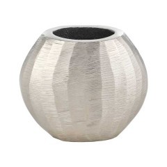 421042 Ваза декоративная ABUCAY, L110, B55, H95, алюминий, цвет никель 421042 Ваза декоративная ABUCAY, L110, B55, H95, алюминий, цвет никель