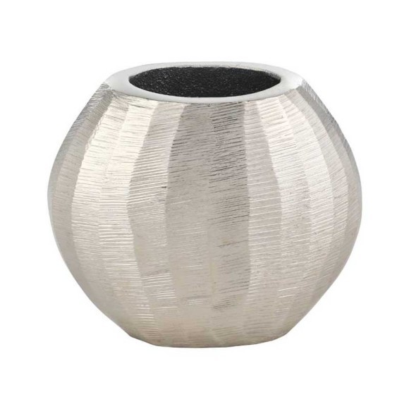 421042 Ваза декоративная ABUCAY, L110, B55, H95, алюминий, цвет никель 421042 Ваза декоративная ABUCAY, L110, B55, H95, алюминий, цвет никель