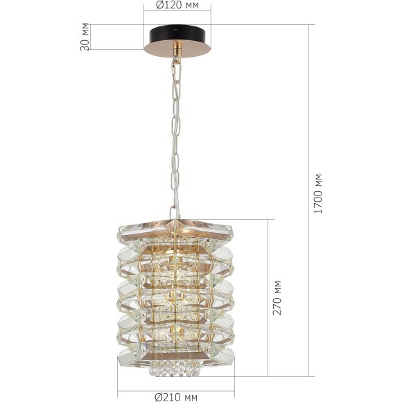 SL6137.203.01 Светильник подвесной ST-Luce медь/прозрачный E14 1*40W STROZZI SL6137.203.01 Светильник подвесной ST-Luce медь/прозрачный E14 1*40W STROZZI