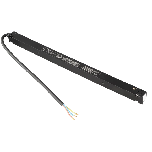 Crystal Lux CLT 0.204 08 BL 1408/084 Низкопрофильный черный встраиваемый в шинопровод драйвер (блок питания/трансформатор) мощностью 150Вт, 220V=>48V, 320x19x16мм IP20