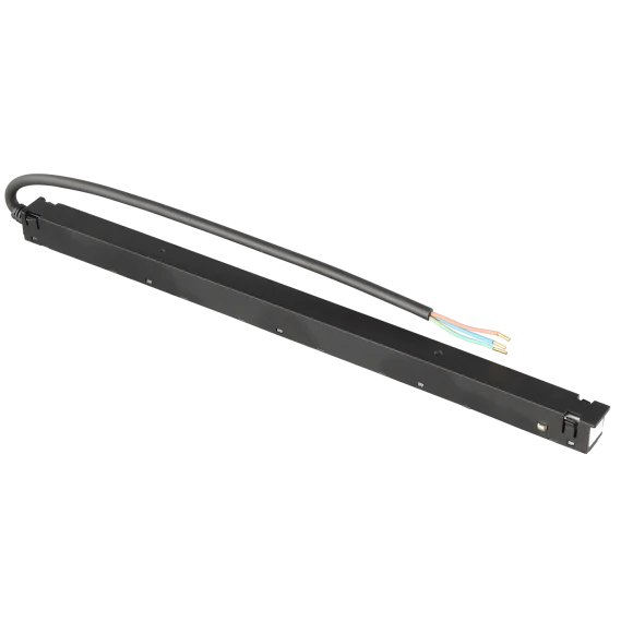 Crystal Lux CLT 0.204 08 BL 1408/084 Низкопрофильный черный встраиваемый в шинопровод драйвер (блок питания/трансформатор) мощностью 150Вт, 220V=>48V, 320x19x16мм IP20