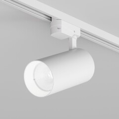 Denkirs SOLID KOPER DK6456-WH Трековый белый однофазный двужильный светильник спот, поворотный, 155x80мм, LED 30Вт 4000К 24° CRI90 IP20 220V, светодиоды Bridgelux