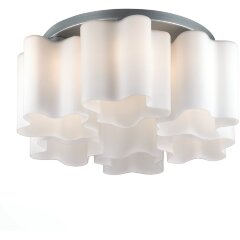 SL116.502.06 Люстра потолочная ST-Luce Серебристый/Белый E27 6*60W ONDE SL116.502.06 Люстра потолочная ST-Luce Серебристый/Белый E27 6*60W ONDE