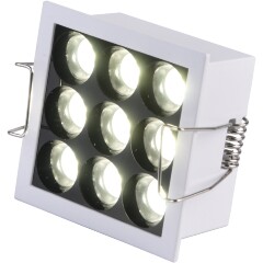 ST763.542.10 ST Luce CRI80 Светильник, LED, 4000K IP20, квадратный белый светодиодный встраиваемый светильник с, угол 24°