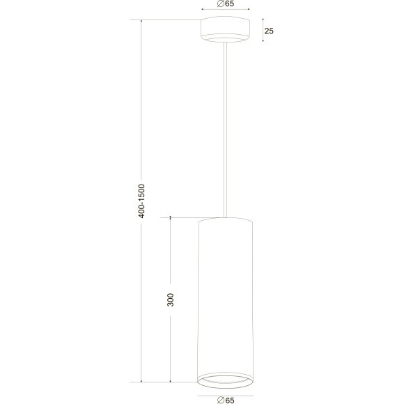 Подвесной светильник цилиндр Maytoni P038PL-01G Focus Design под лампу 1xGU10 50W