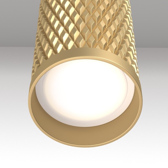 Подвесной светильник цилиндр Maytoni P038PL-01G Focus Design под лампу 1xGU10 50W