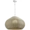 Favourite Wicker 4886-1P Уличный подвесной влагозащищенный светильник из светлого ротанга, диаметр 60см, под сменную лампу Е27, IP44, 220В, габаритные размеры в мм H1880xD600xHm360