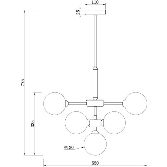 Подвесной светильник Freya FR5233PL-13BS