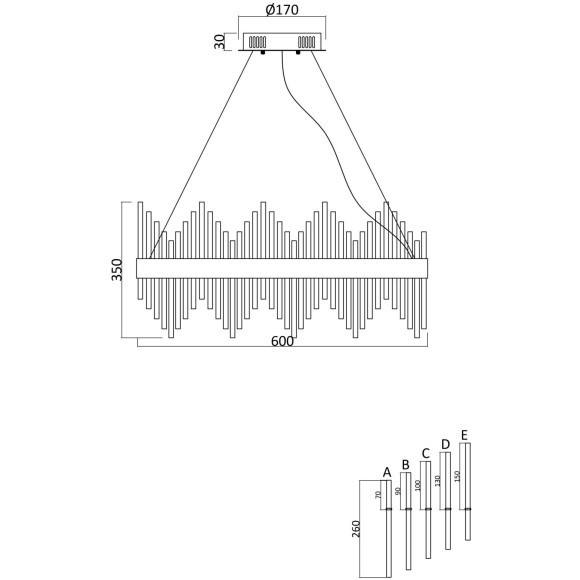 Люстра подвесная Freya FR10008PL-L46G Chalice светодиодная LED 46W