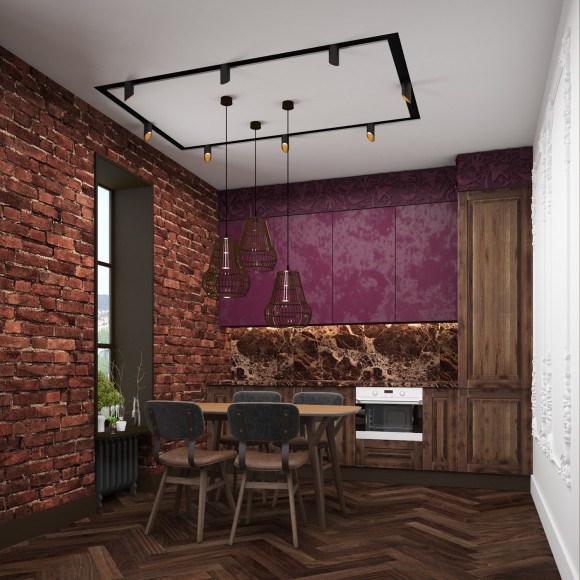 Профиль-ниша 2м черная для гарпунного натяжного потолка Denkirs Flod DK5850-BK