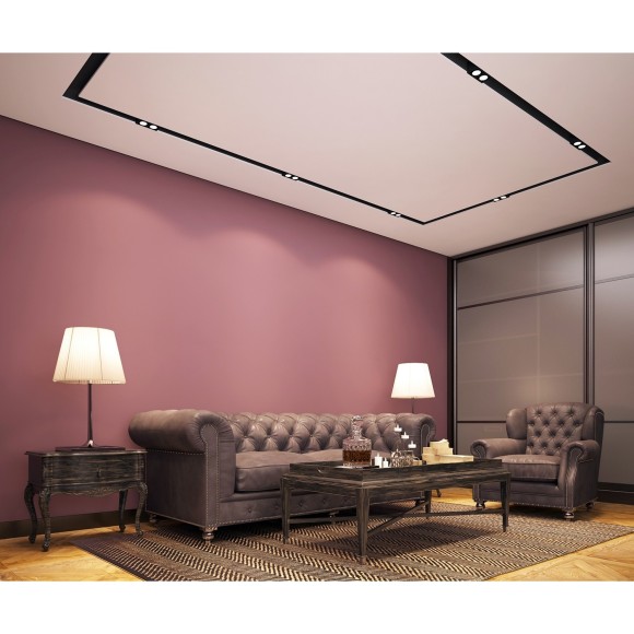 Профиль-ниша 2м черная для гарпунного натяжного потолка Denkirs Flod DK5850-BK