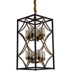 Подвесная люстра Quadrato Duo LDP 1223-8 BK+MD Подвесная люстра Quadrato Duo LDP 1223-8 BK+MD