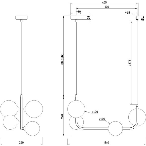 Подвесной светильник Freya FR4005PL-04B Perlina под лампы 4xG9 25W Подвесной светильник Freya FR4005PL-04B Perlina под лампы 4xG9 25W