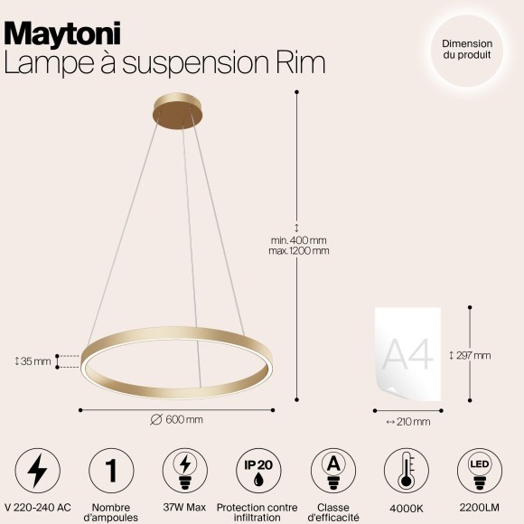 Подвесной светильник Maytoni MOD058PL-L32BS4K