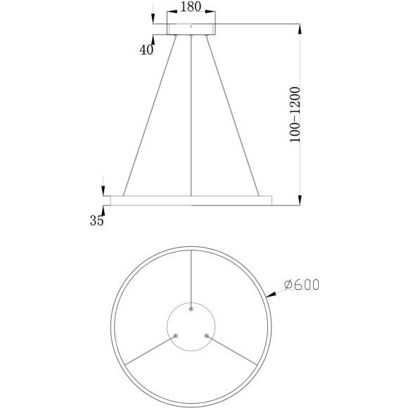 Подвесной светильник Maytoni MOD058PL-L32BS4K