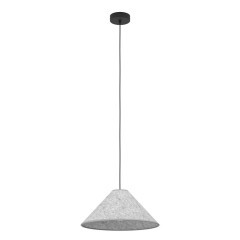 43984 Подвесной светильник (люстра) ALSAGER, 1X40W (E27), ?410, сталь, черный / фетр, серый 43984 Подвесной светильник (люстра) ALSAGER, 1X40W (E27), ?410, сталь, черный / фетр, серый