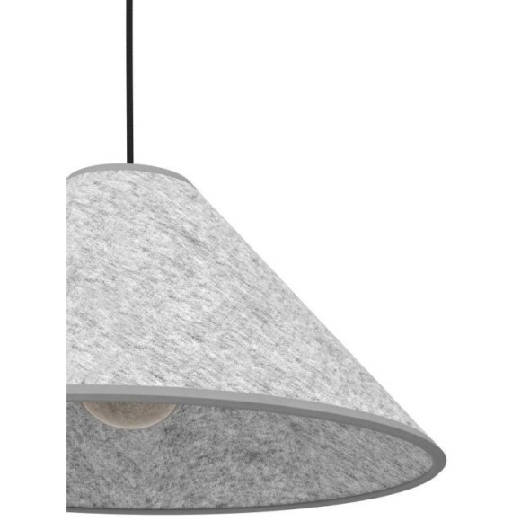 43984 Подвесной светильник (люстра) ALSAGER, 1X40W (E27), ?410, сталь, черный / фетр, серый 43984 Подвесной светильник (люстра) ALSAGER, 1X40W (E27), ?410, сталь, черный / фетр, серый