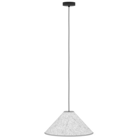 43984 Подвесной светильник (люстра) ALSAGER, 1X40W (E27), ?410, сталь, черный / фетр, серый 43984 Подвесной светильник (люстра) ALSAGER, 1X40W (E27), ?410, сталь, черный / фетр, серый