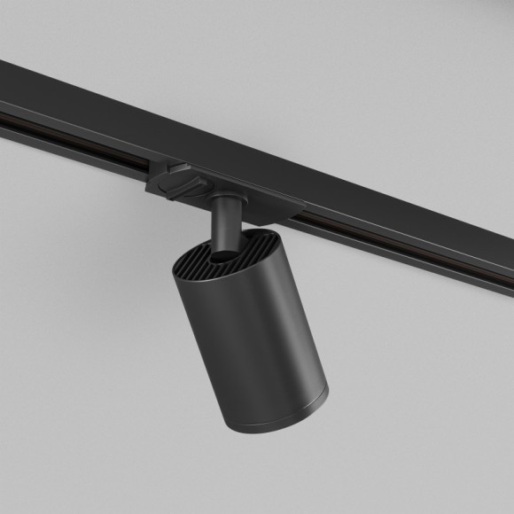 Однофазный двужильный трековый светильник Denkirs DK6201-BK SOLID Tube под сменную лампу GU5.3