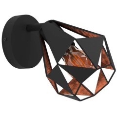 43715 Бра CARLTON 7, 1x40W(E27), сталь, черный, медный