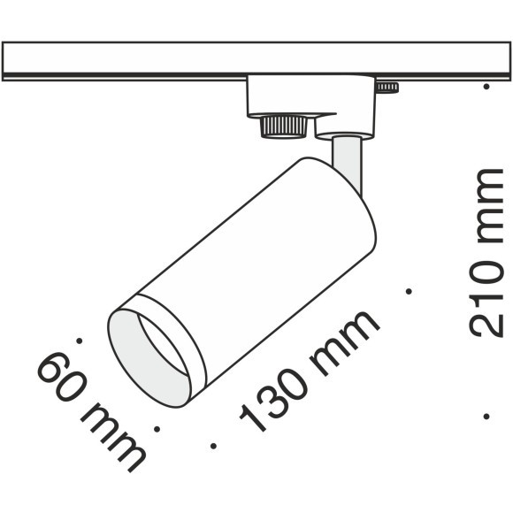 Однофазный двужильный трековый светильник Maytoni Unity TR004-1-GU10-W Focus под сменную лампу GU10