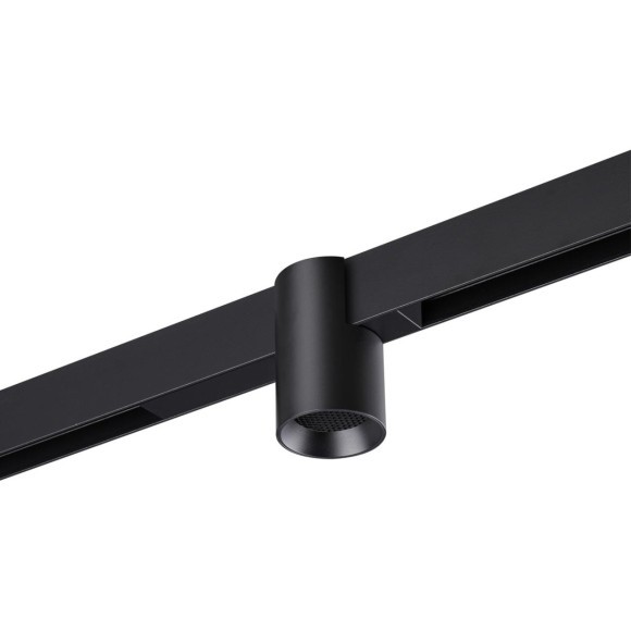 359955 Черный трековый светодиодный SMART светильник-цилиндр диммируемый, упр. цвет. темп. 3000-6000К, через пульт ДУ/Tuya Smart Life/Алиса 10Вт 24° 650Лм CRI90 Novotech VECTOR