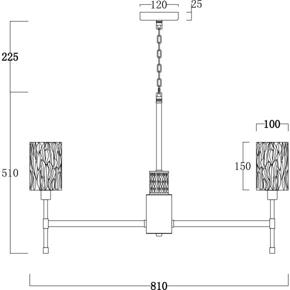 Люстра подвесная Freya FR5133PL-08CH Elsa под лампы 8xE14 60W